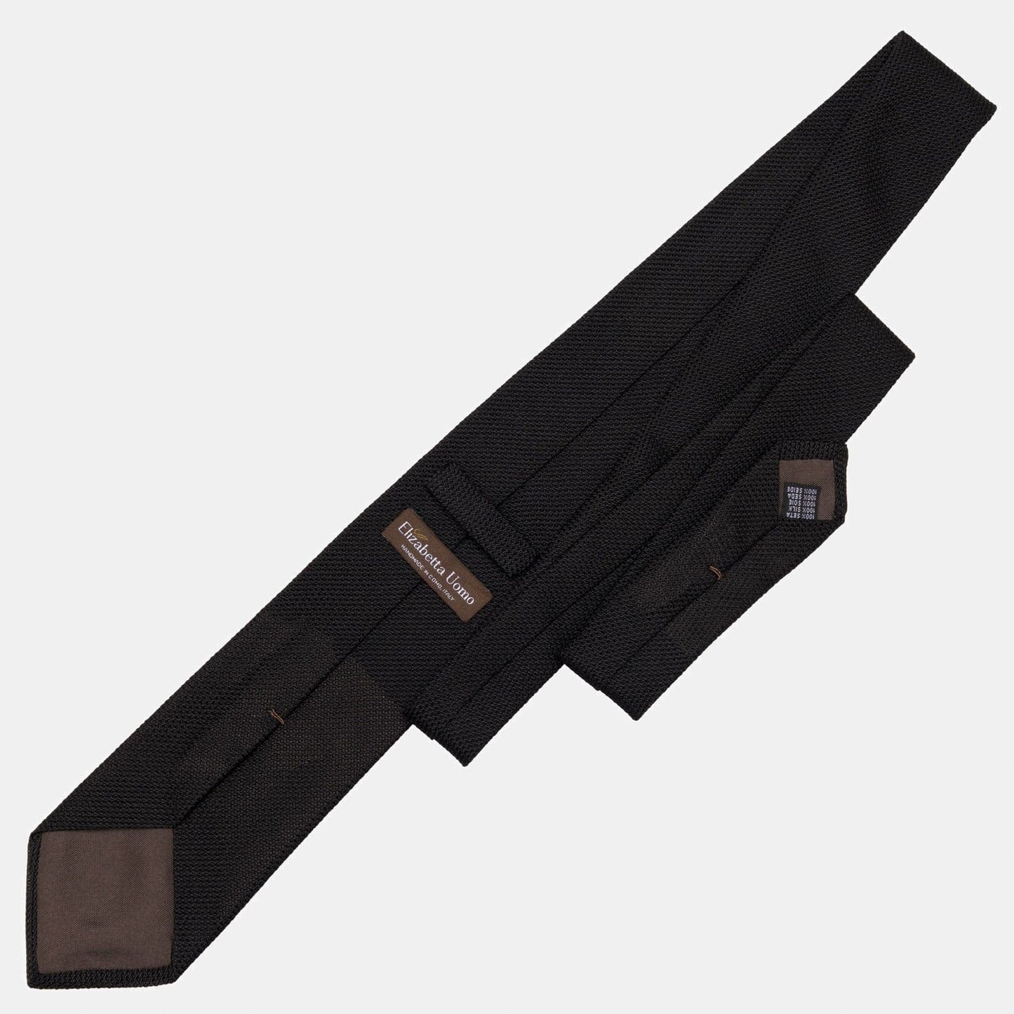 Nero - Black Silk Grenadine Tie - Solstik
