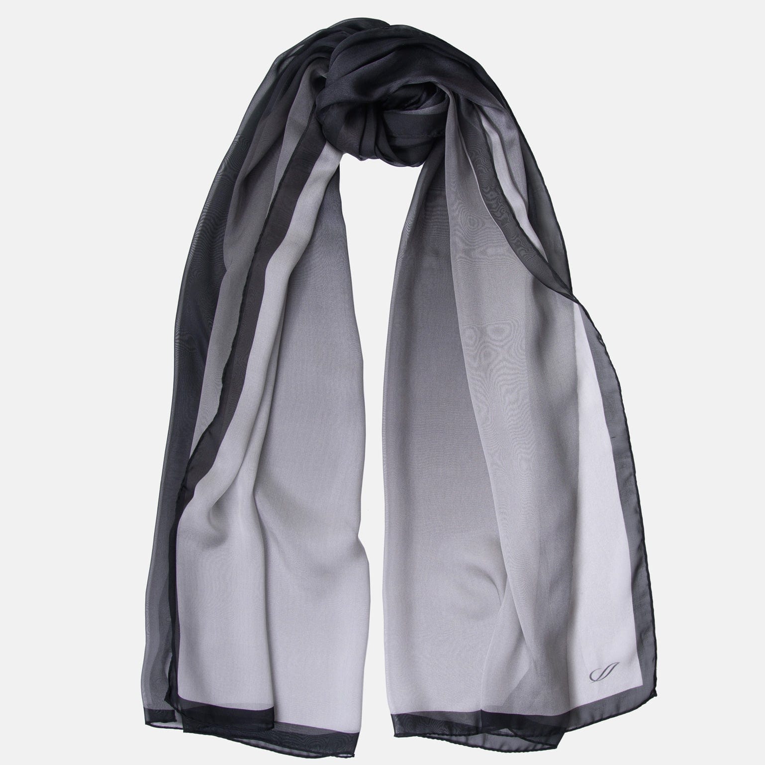 Sophia - Silk Scarf Shawl - Smoke - Solstik