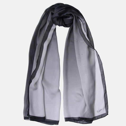 Sophia - Silk Scarf Shawl - Smoke - Solstik