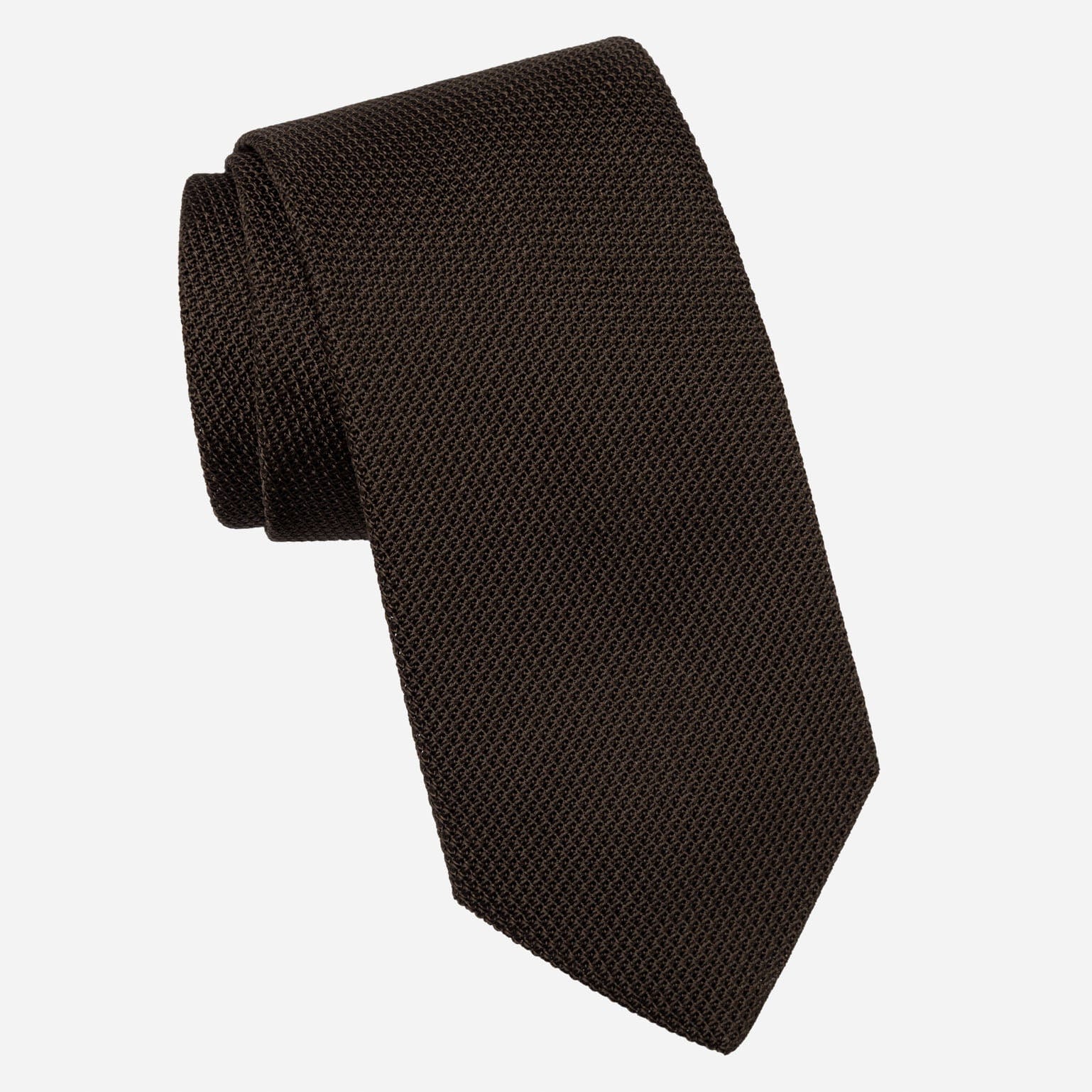 Mocha - Brown Silk Grenadine Tie - Solstik