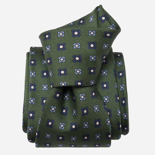 Siracusa - Printed Silk Tie - Green - Solstik