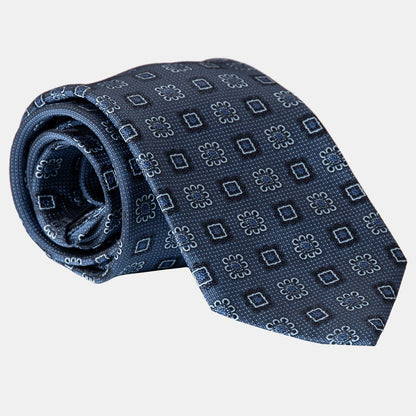 Trento - Silk Jacquard Tie - Blue - Solstik