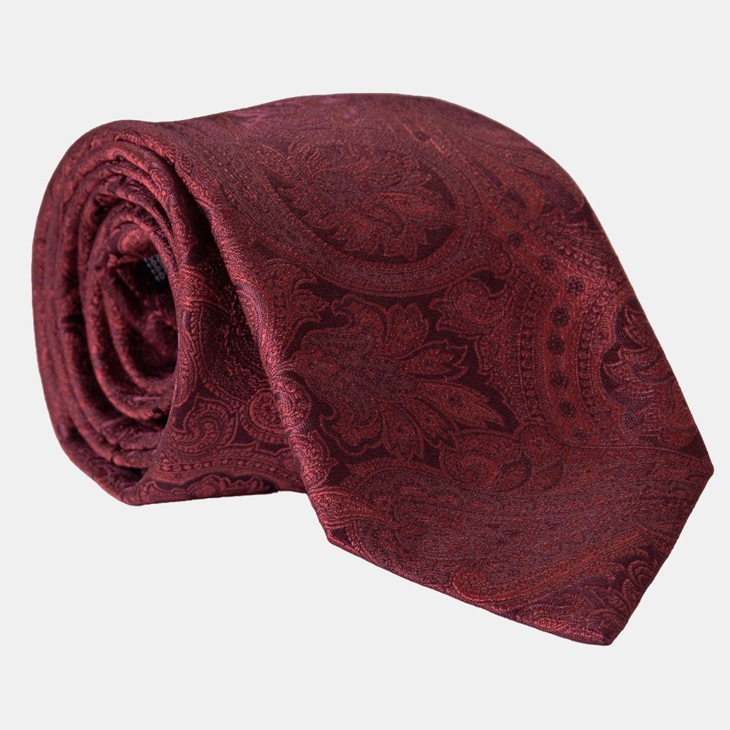 Vienna - Silk Jacquard Tie - Burgundy - Solstik
