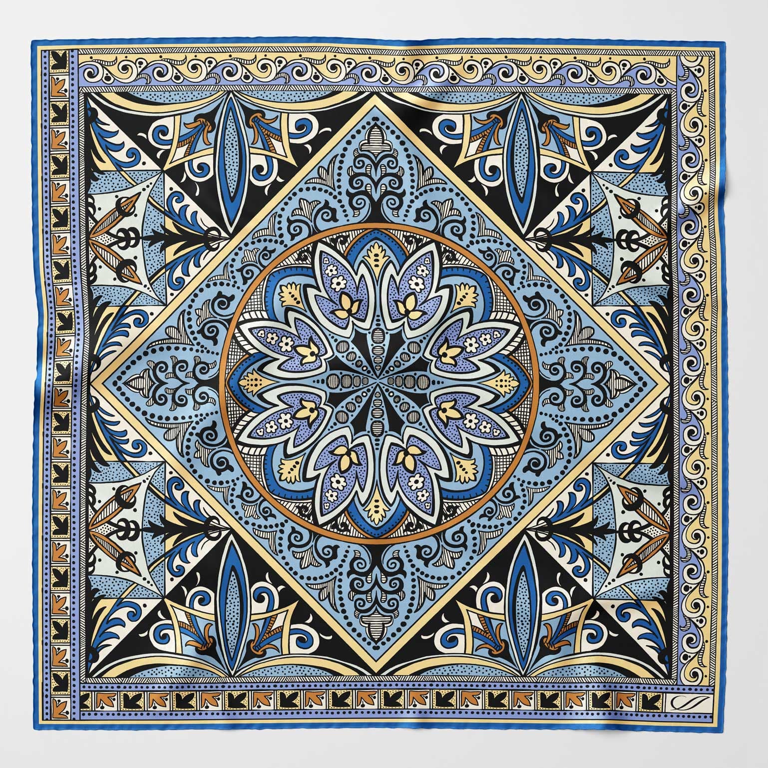 Capri - Silk Neckerchief - Azure - Solstik
