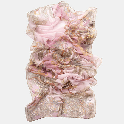 Alessandra - Long Silk Scarf - Cameo Pink - Solstik
