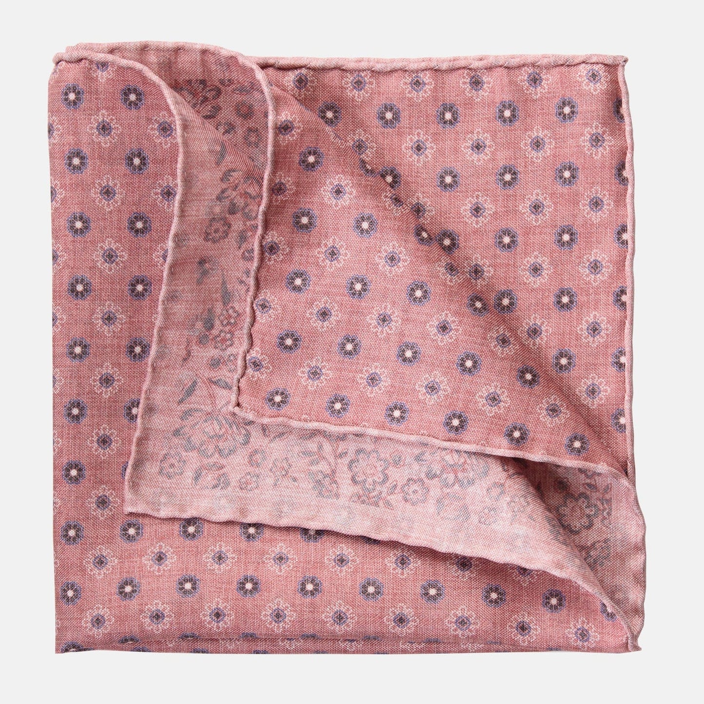 Pascal - Double Sided Silk Pocket Square - Blush - Solstik