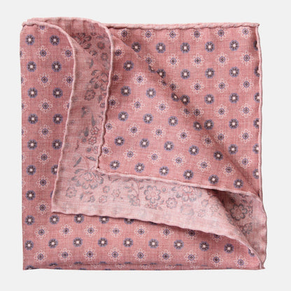 Pascal - Double Sided Silk Pocket Square - Blush - Solstik