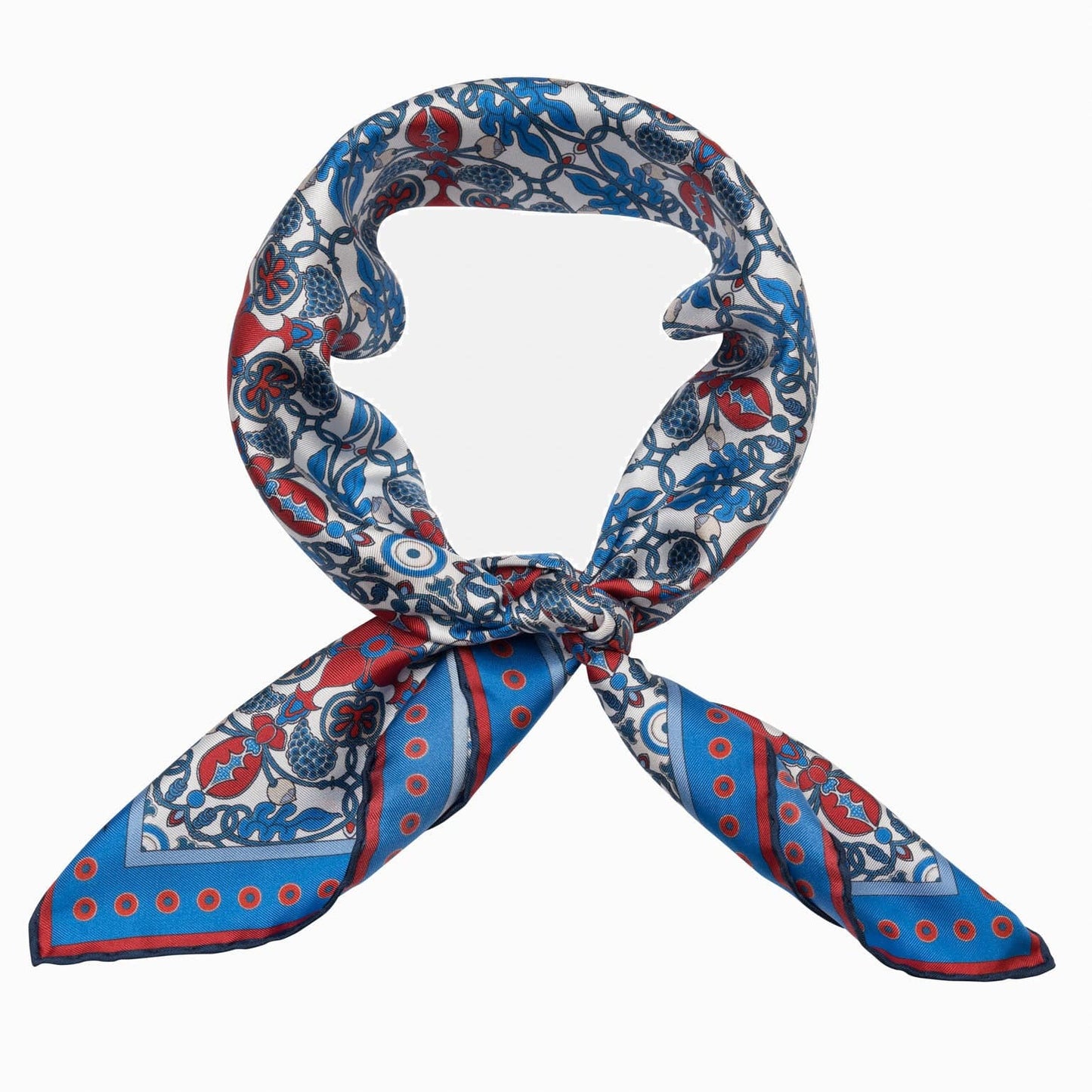 Barbaresco - Silk Neckerchief - Blue and Red - Solstik