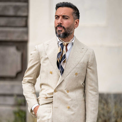 San Siro - Silk Neckerchief - Tan - Solstik