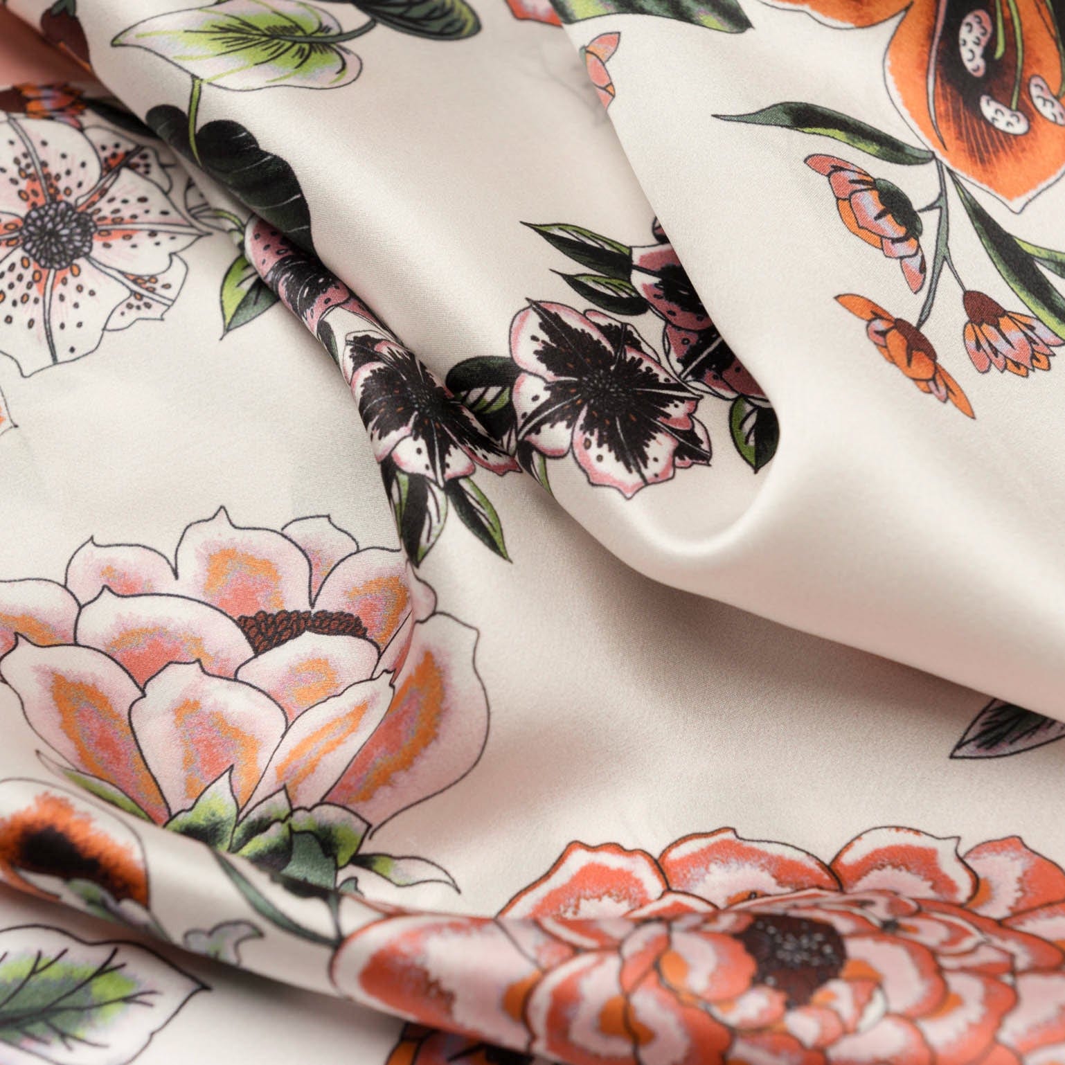 Bella - Silk Scarf Shawl - Rose - Solstik