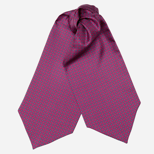 Navona - Silk Ascot Cravat Tie - Magenta - Solstik