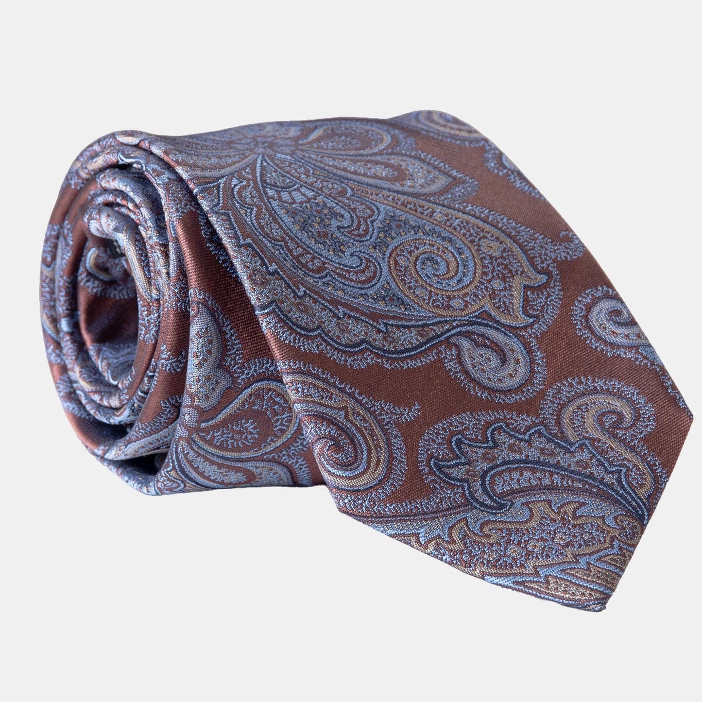 Cortina - Silk Jacquard Tie - Copper - Solstik