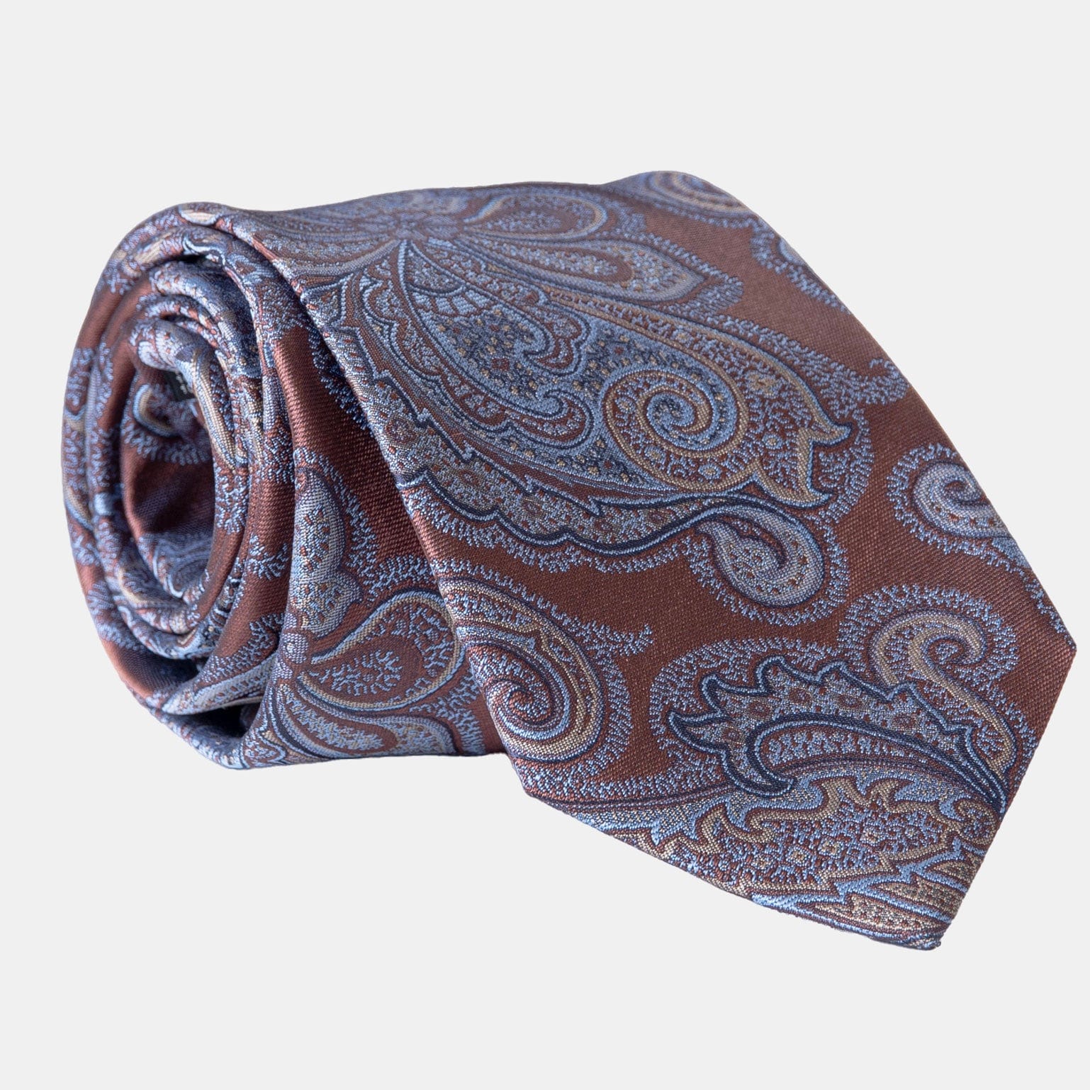 Cortina - Silk Jacquard Tie - Copper - Solstik