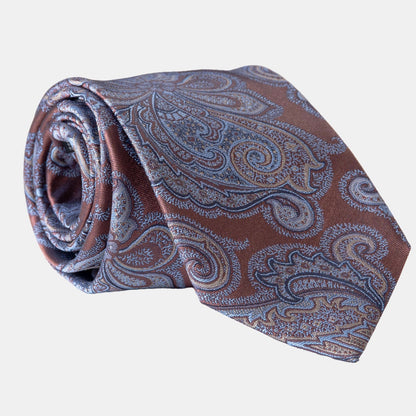 Cortina - Silk Jacquard Tie - Copper - Solstik