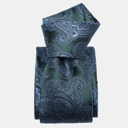 Cortina - Silk Jacquard Tie - Bottle Green - Solstik