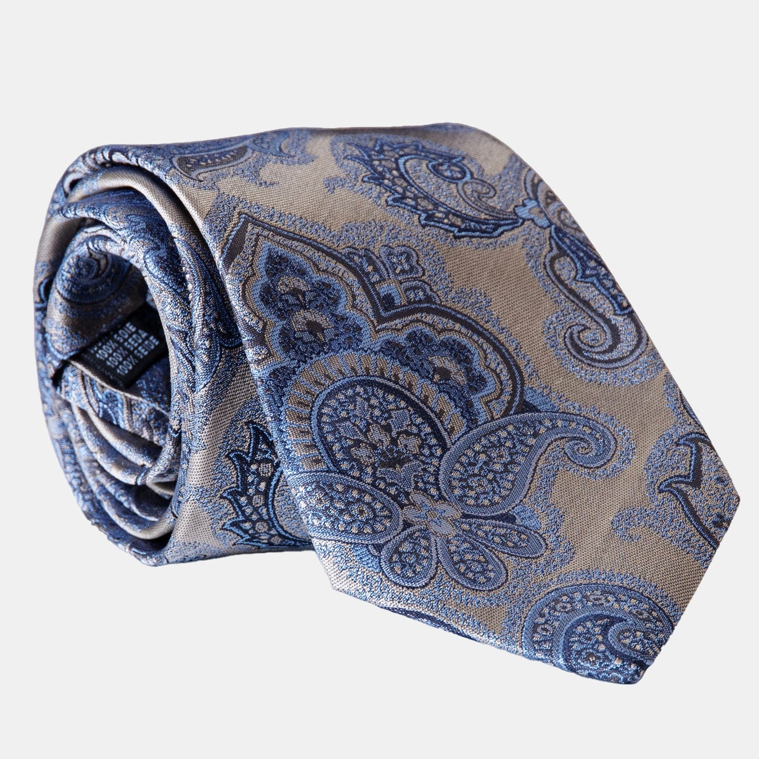 Cortina - Silk Jacquard Tie - Warm Pewter - Solstik