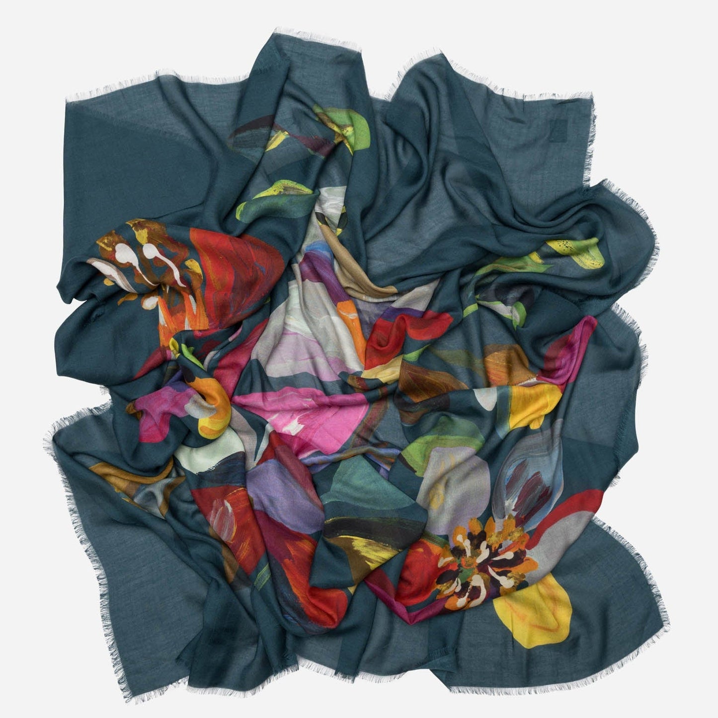 Catrina - Modal Cashmere Scarf Shawl - Petrol Blue - Solstik