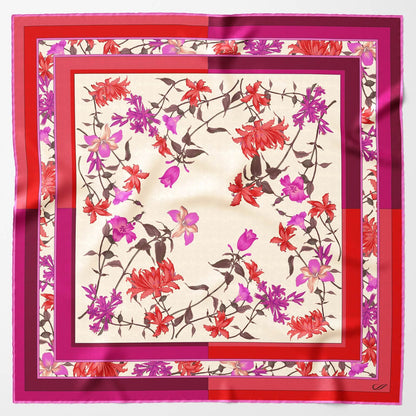 Serena - Silk Foulard - Fuchsia - Solstik