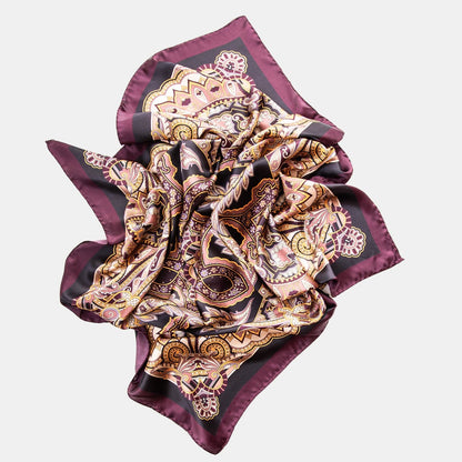 Malta - Silk Foulard - Plum - Solstik