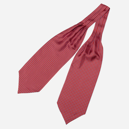 Navona - Silk Ascot Cravat Tie - Red - Solstik