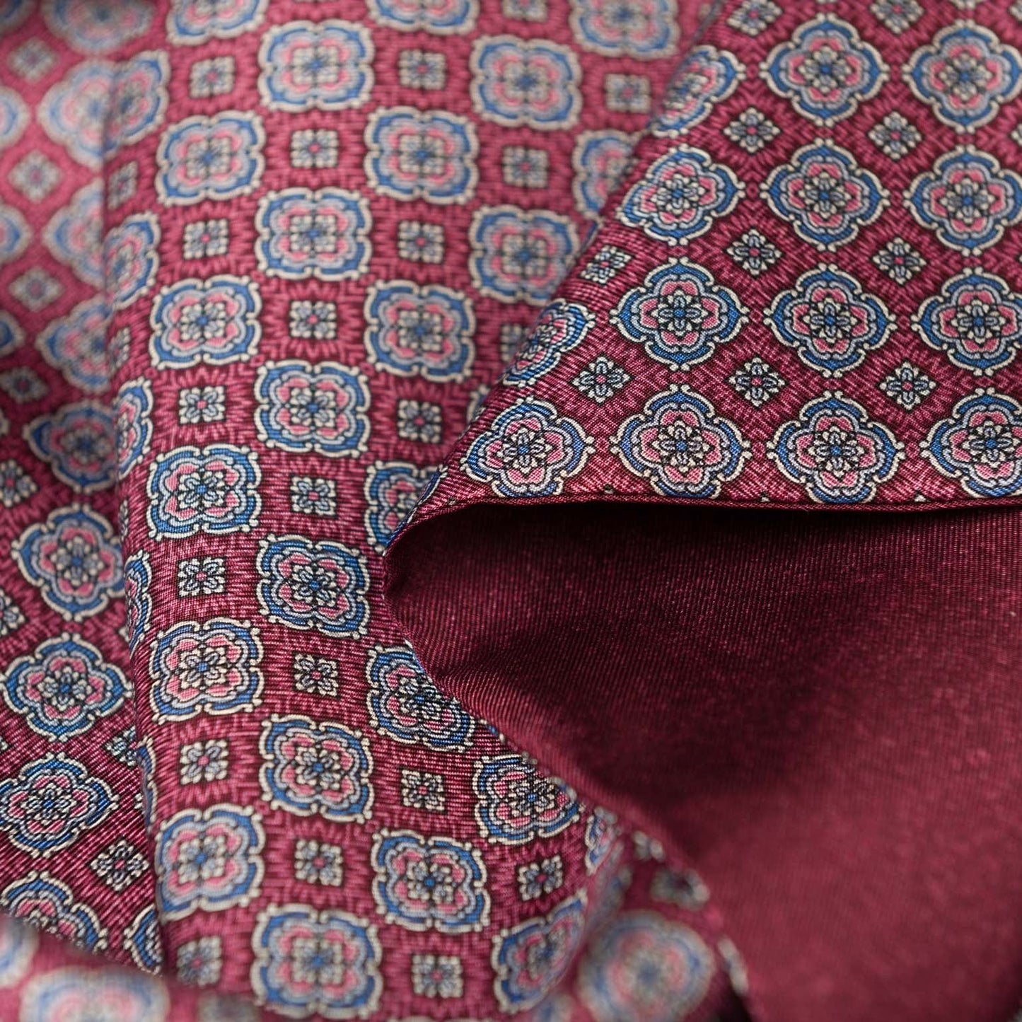 Palazzo - Reversible Silk Scarf - Claret Red - Solstik
