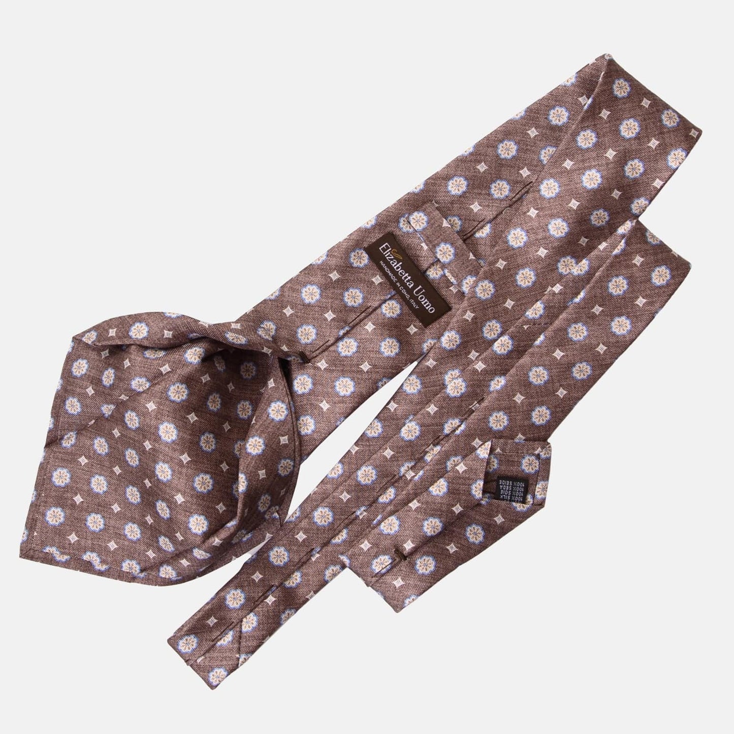 Antinori - Printed Silk Tie - Brown - Solstik