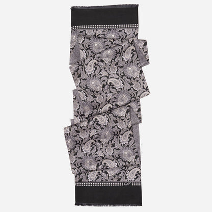 Pasquino - Reversible Silk Scarf - Black - Solstik