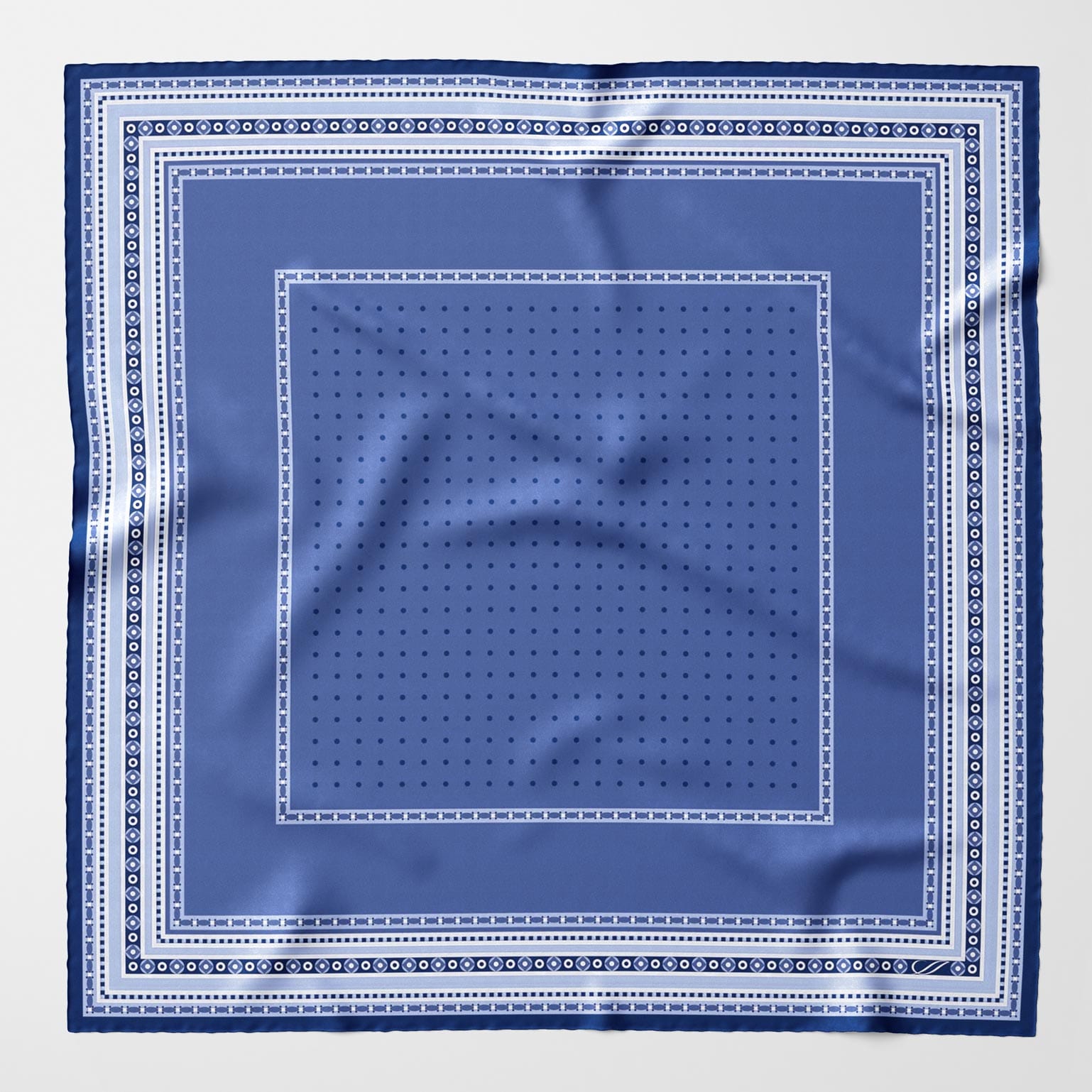 Verona - Silk Neckerchief - Blue - Solstik