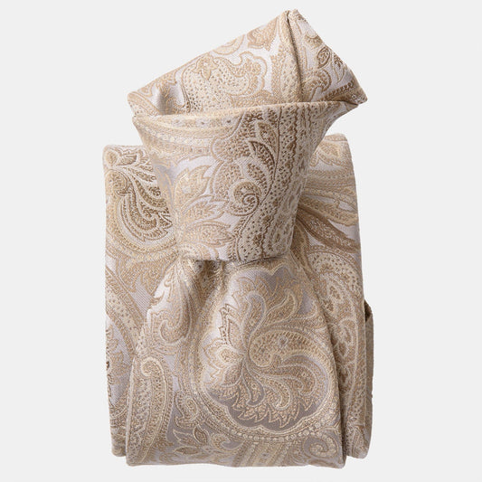 Montecarlo - Silk Jacquard Tie - Champagne - Solstik