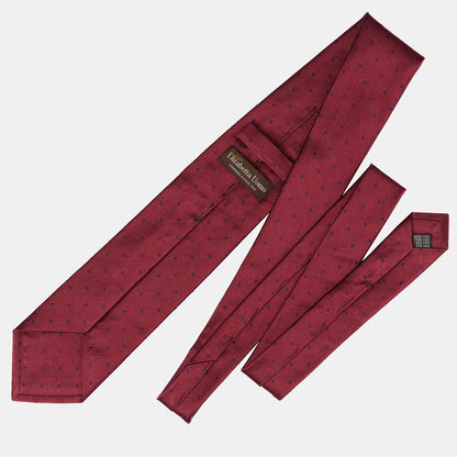 Pisa - Silk Jacquard Tie - Burgundy - Solstik