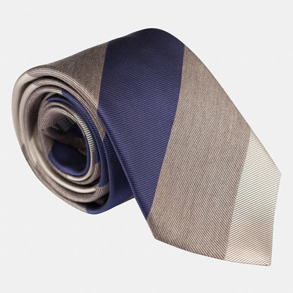 Conero - Silk Jacquard Tie - Taupe Grey - Solstik
