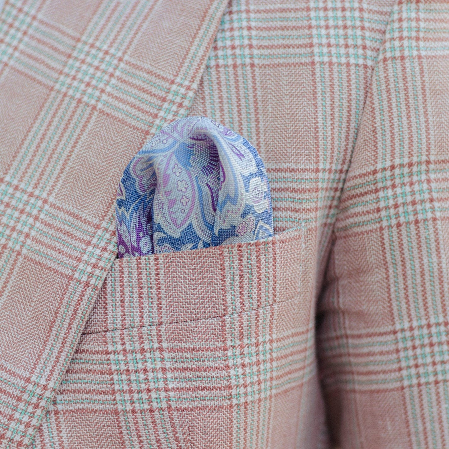 Assisi - Double Sided Silk Pocket Square - Lavender - Solstik
