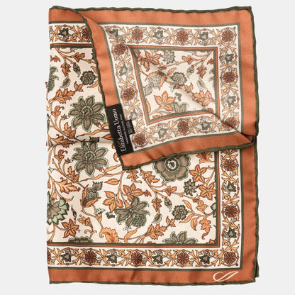 Ibiza - Silk Pocket Square - Terracotta - Solstik