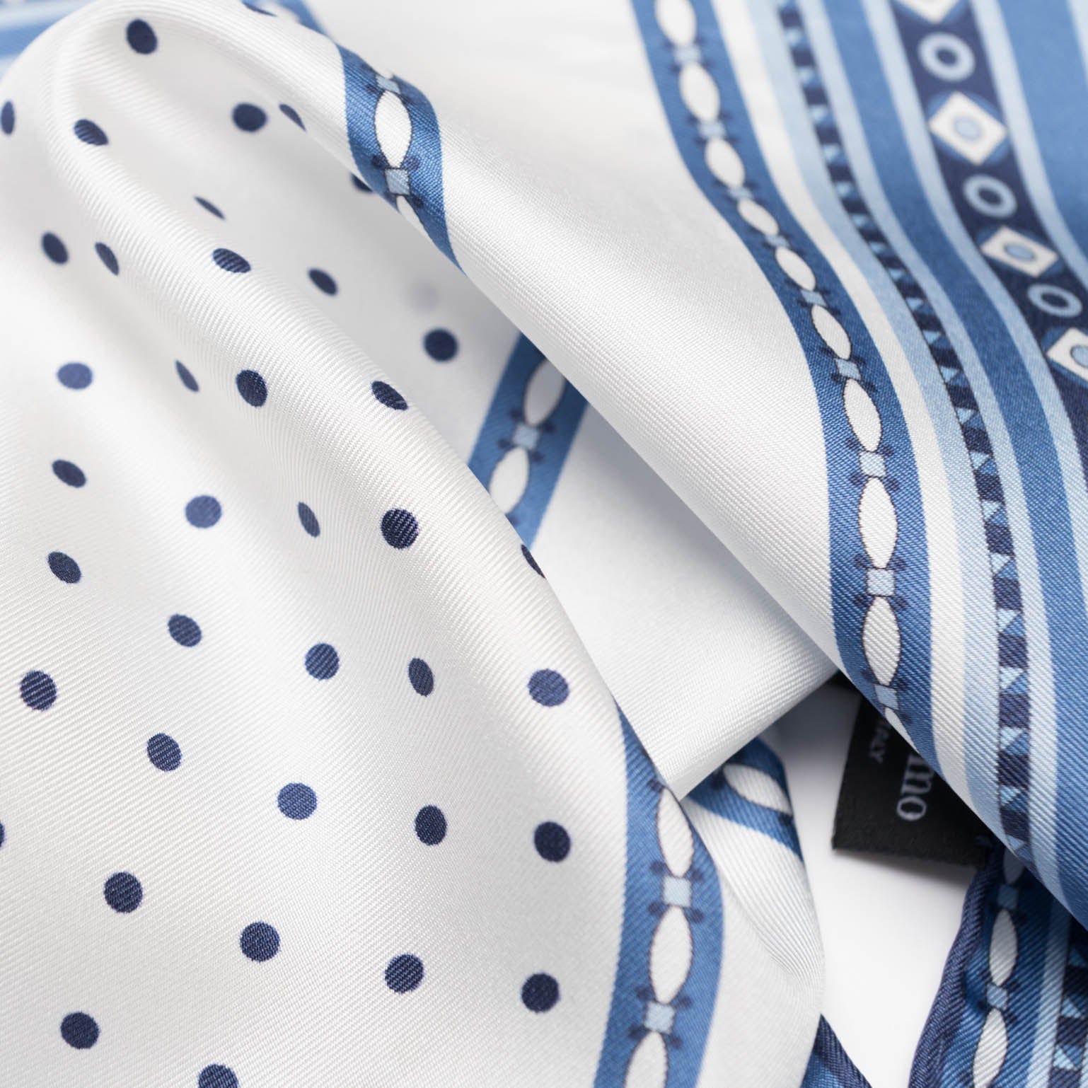 Pois - Silk Pocket Square - Blue - Solstik