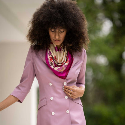 Serena - Silk Foulard - Fuchsia - Solstik