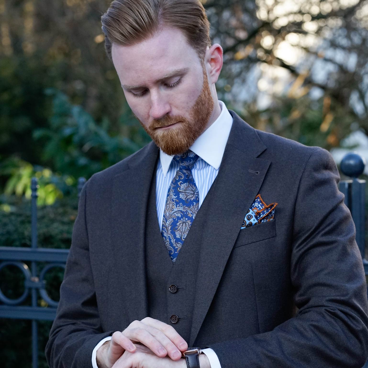 Imola - Silk Pocket Square - Sky Blue - Solstik