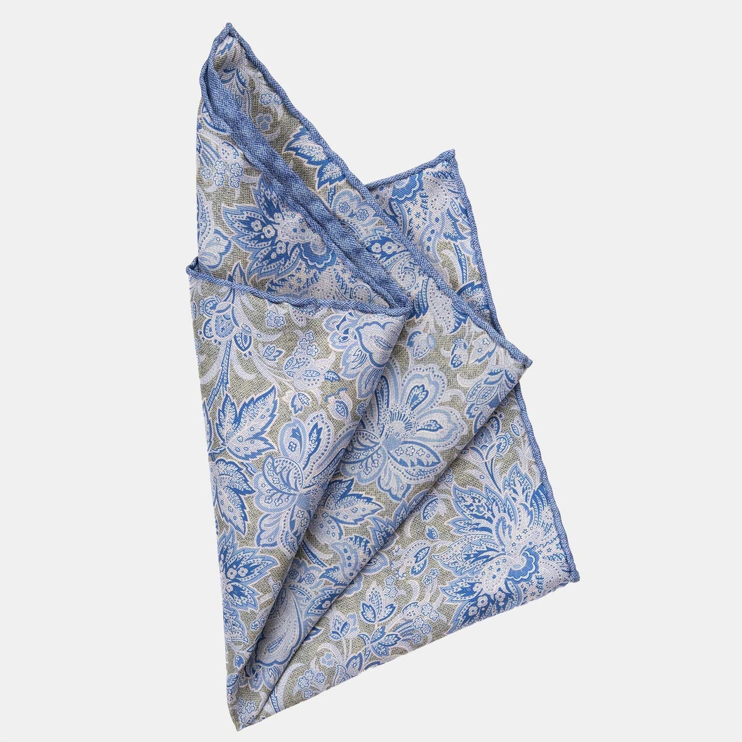Assisi - Double Sided Silk Pocket Square - Sky Blue - Solstik