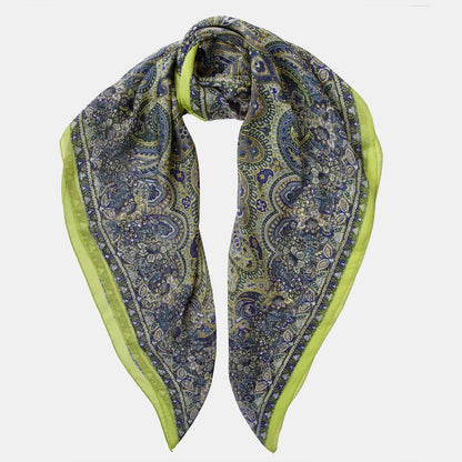 Helena - Silk Scarf Shawl - Green - Solstik