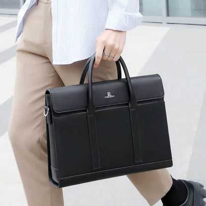 Kuji Business Men's Leather Briefcase Bag - Solstik