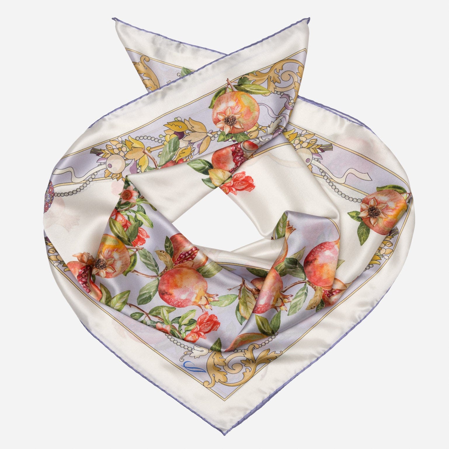 Melograno - Silk Foulard - Lavender - Solstik