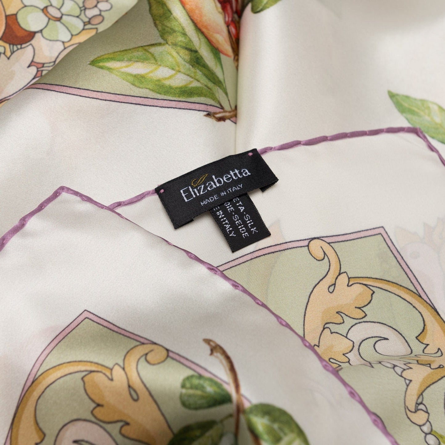 Melograno - Silk Foulard - Venetian Glass Green - Solstik