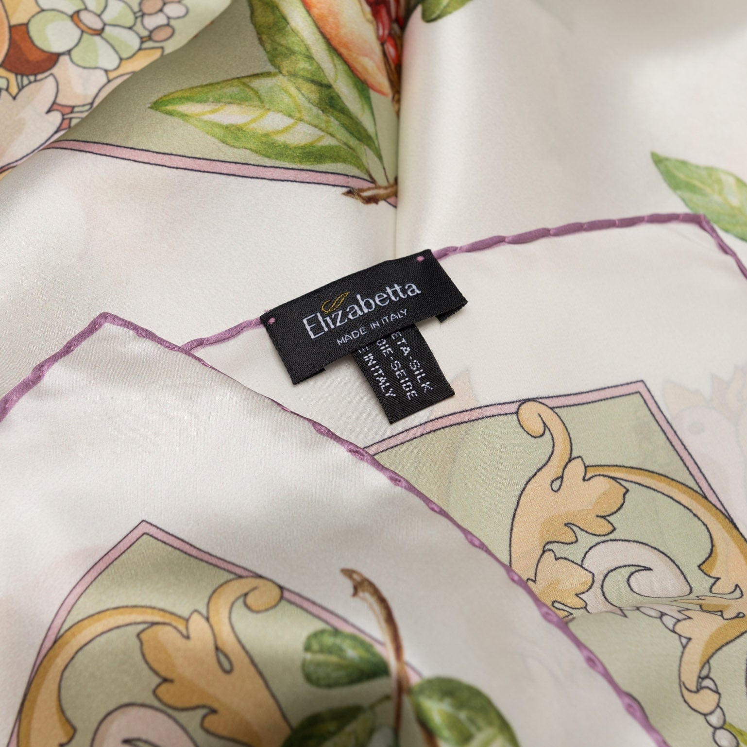 Melograno - Silk Foulard - Venetian Glass Green - Solstik