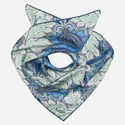 St. James - Silk Neckerchief - Blue and Mint - Solstik