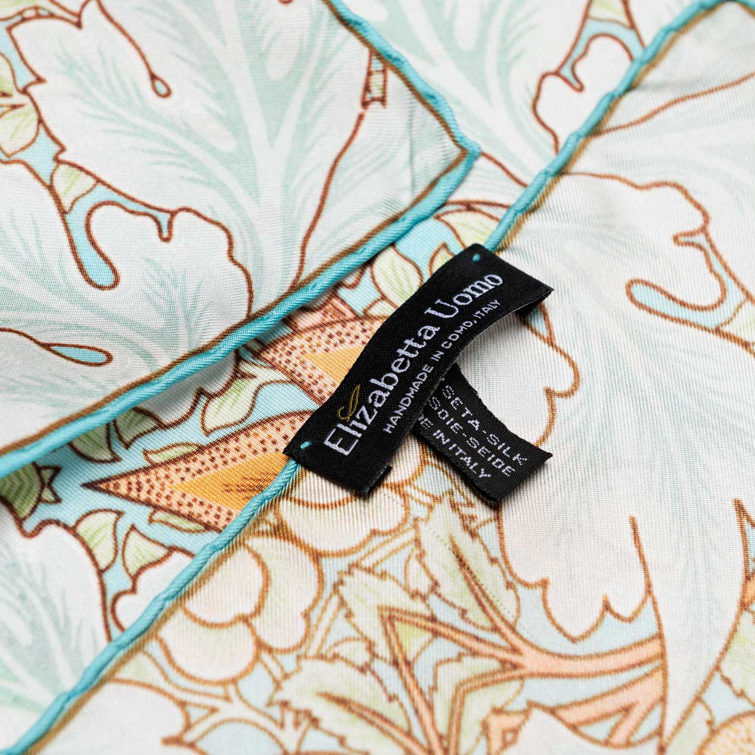 Londra - Silk Pocket Square - Aqua - Solstik