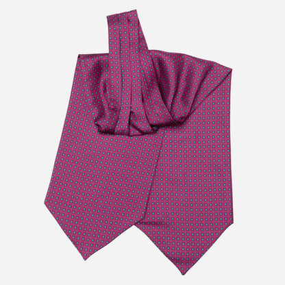 Navona - Silk Ascot Cravat Tie - Magenta - Solstik