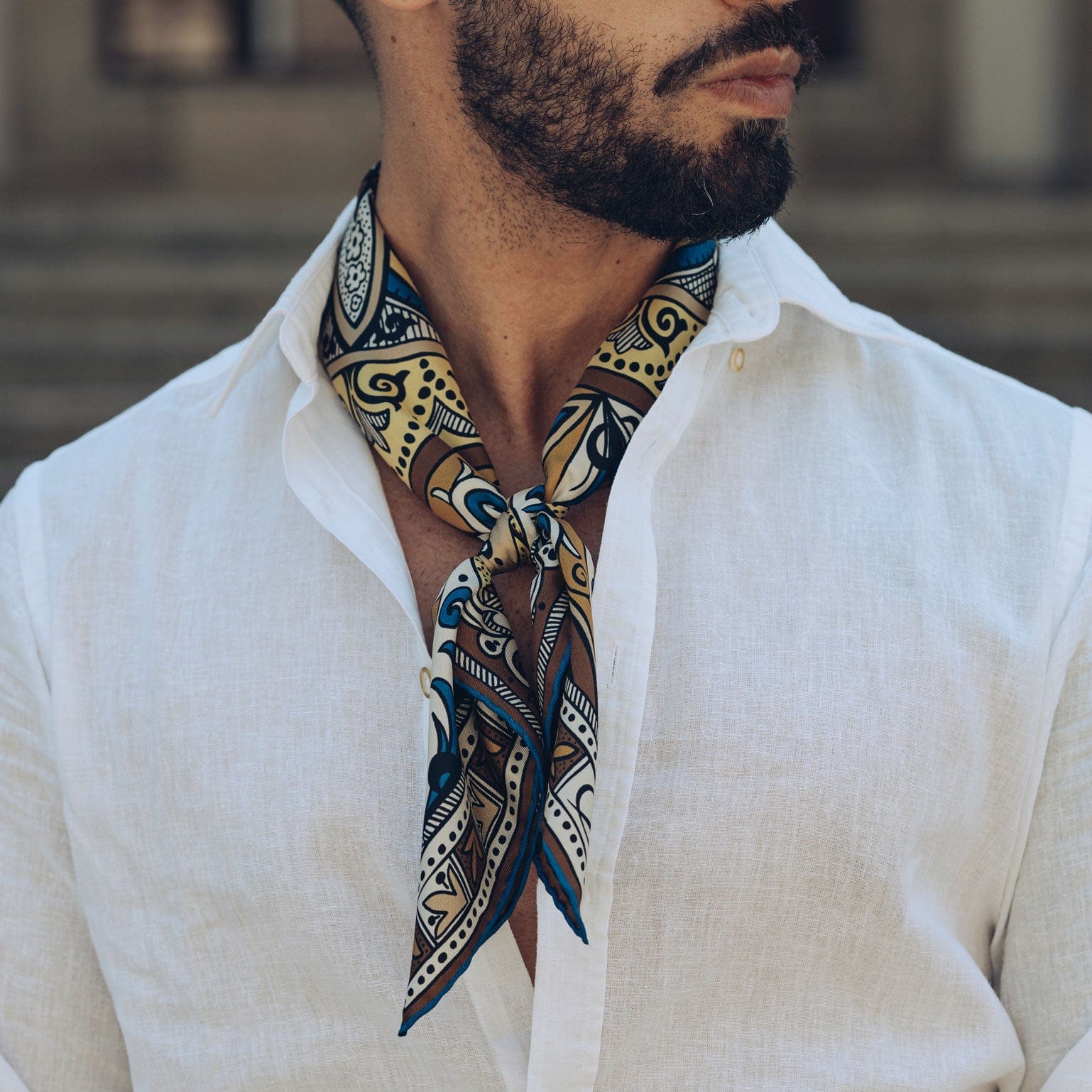 Capri - Silk Neckerchief - Yellow - Solstik