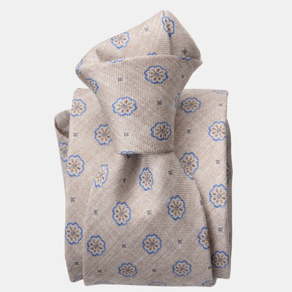 Antinori - Printed Silk Tie - Beige - Solstik