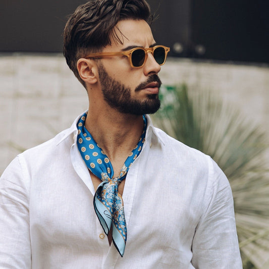 Filippo - Silk Neckerchief - Azure - Solstik
