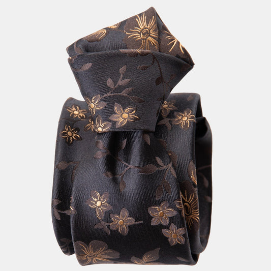 Silvio - Silk Jacquard Tie - Black - Solstik