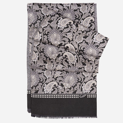 Pasquino - Reversible Silk Scarf - Black - Solstik